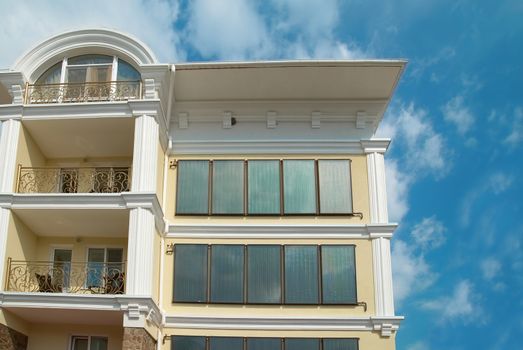 Big house with solar water heating system