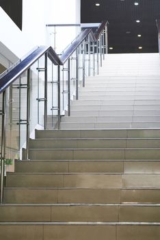 Modern building interior. Staircase in the mall