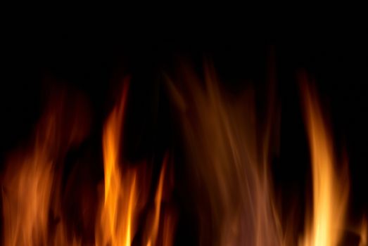 Abstract fire isolated on the black background