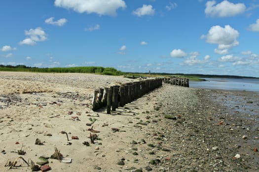 At the beach in the summer in Denmark