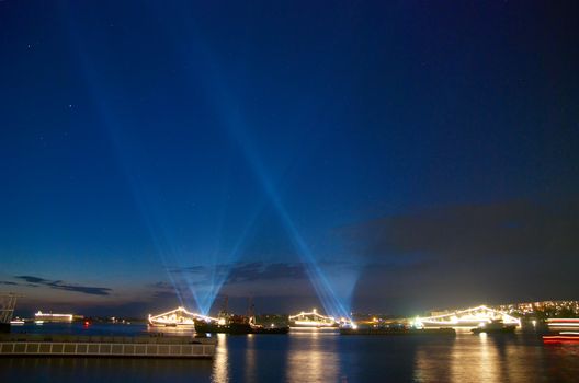 Salute above the bay. Sevastopol.