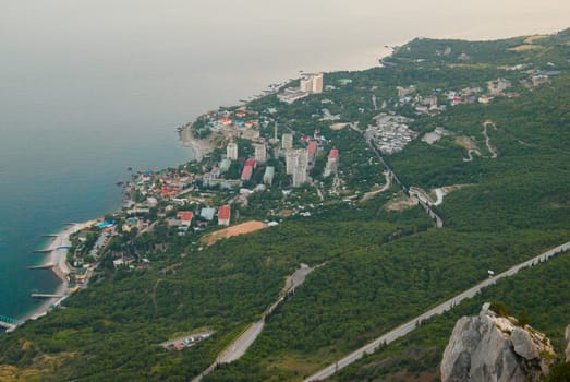 View from above on the town.