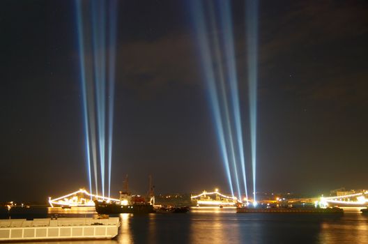 Salute above the bay. Sevastopol.