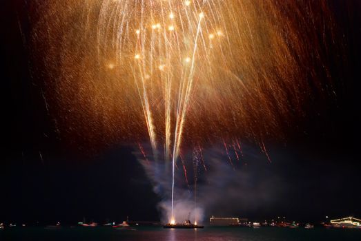 Salute above the bay. Sevastopol.