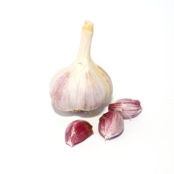 A garlic bulb isolated on white.