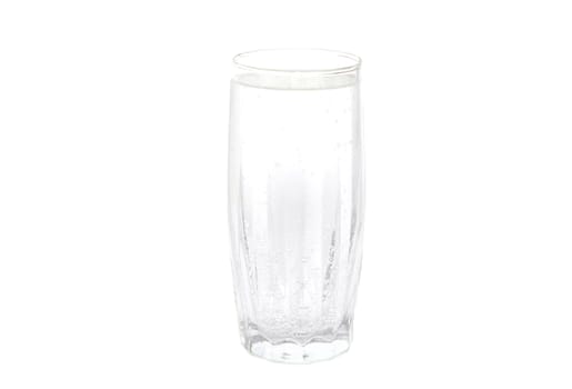 A cold water glass isolated on white.