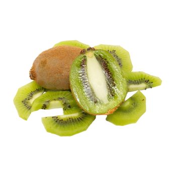 Fresh kiwi isolated on white.