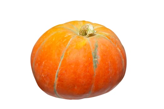 Orange pumpkin isolated on white.