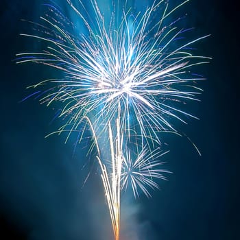 Salute, fireworks.