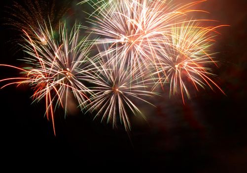 Salute, fireworks above the bay. Sevastopol, Ukraine.