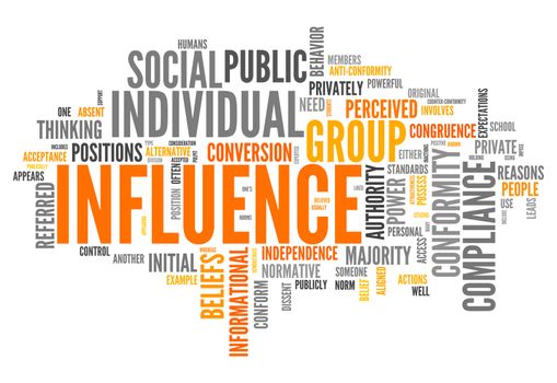 Word Cloud with Influence related tags