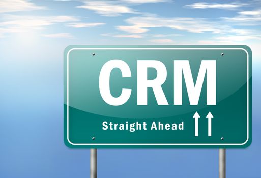 Highway Signpost with CRM wording