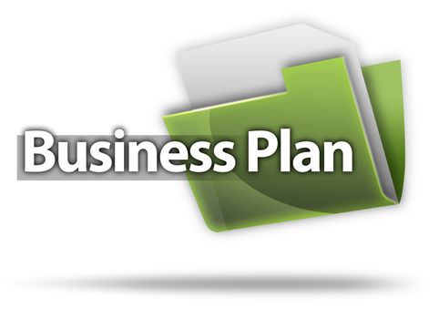 3D Style Folder Icon "Business Plan"