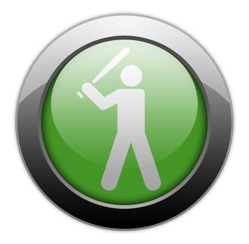 Icon, Button, Pictogram with Baseball symbol