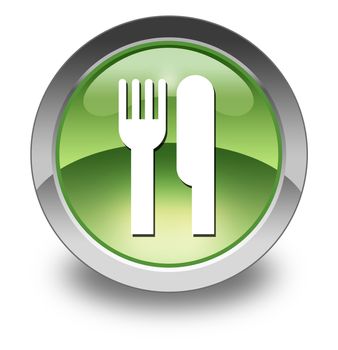 Icon, Button, Pictogram with -Eatery, Restaurant- symbol