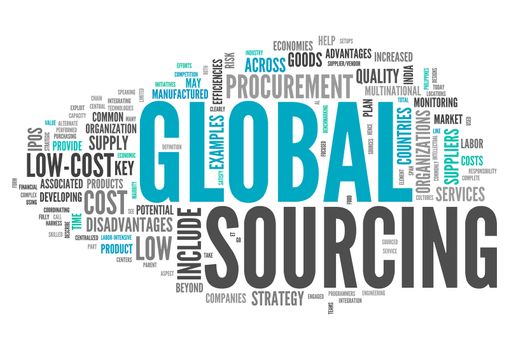 Word Cloud with Global Sourcing related tags