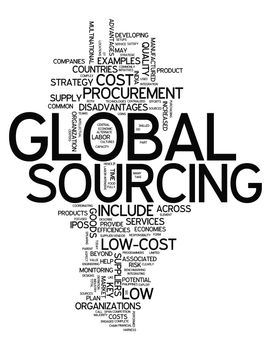 Word Cloud with Global Sourcing related tags