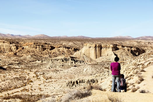 enjoy desert view in summer at Red Rock Canyon, California, USA