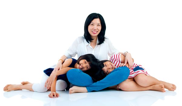 Asian mother and daughter