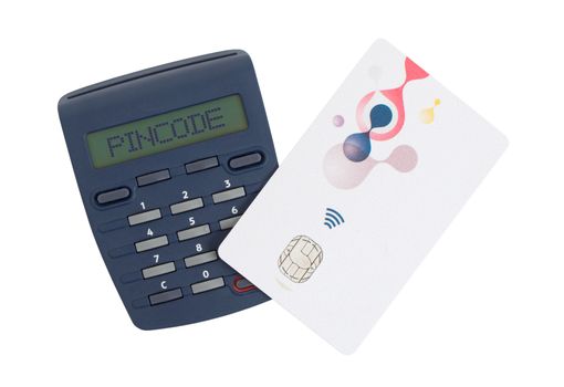 Banking at home, card reader for reading a bank card - Pincode