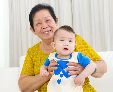 Asian senior woman with grandchild