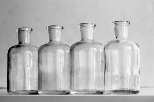 Detail of the little bottles - medicine bottles