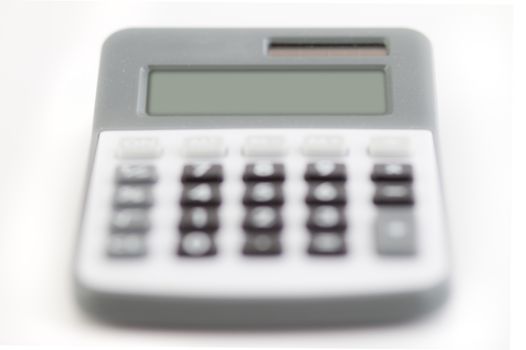 Image of the calculator - clean display - copy space - editable
