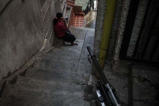 VENEZUELA, Caracas: A fumigation hose sits outside a home as workers exterminate mosquitoes carrying the rapidly spreading Zika virus in the slums of Caracas, Venezuela on February 3, 2016. As of February 4, there have been reports of at least 255 cases of the rare Guillain-Barre syndrome  which causes the immune system to attack the nerves  potentially linked to the Zika virus in Venezuela.