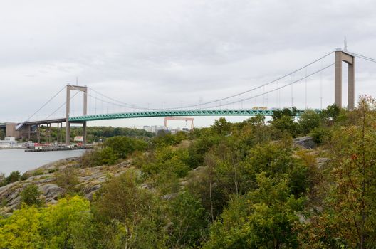 the way in to Gothenburg harbour when you pass the bridge you are in the city harbour