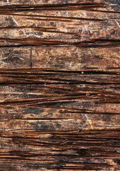 Vintage texture old untreated wood furrows.Photo tinted.