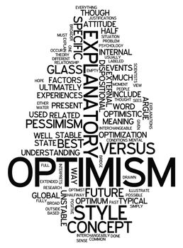 Word Cloud with Optimism related tags