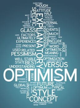 Word Cloud with Optimism related tags