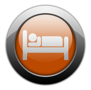 Icon, Button, Pictogram with Hotel, Lodging symbol