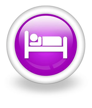 Icon, Button, Pictogram with Hotel, Lodging symbol