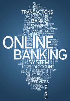 Word Cloud with Online Banking related tags