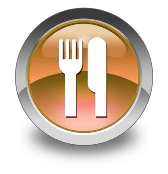 Icon, Button, Pictogram with Eatery, Restaurant symbol