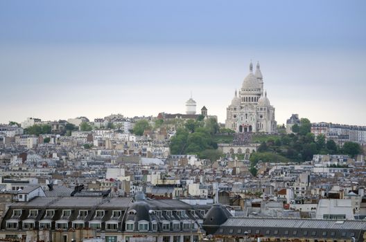 The Basilica of the Sacred Heart of Paris, France.