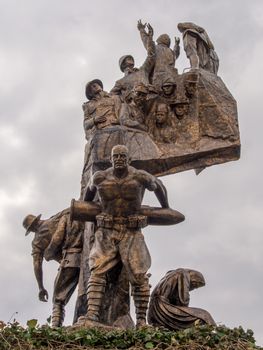 Monument of Victory in Echeban featuring Turkish soldier Corporal Seyit carrying a heavy artillery shell.