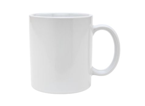 White mug emty blank for coffeó or tea isolated on white background with clipping path