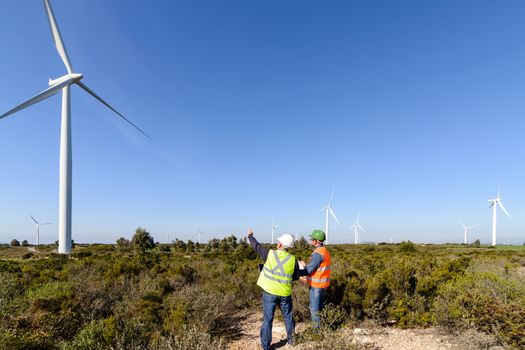 Engineers of wind turbine control projects and production.