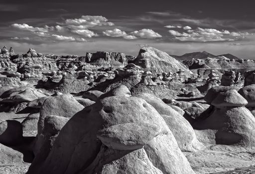 Rock formations called  "goblins" at Goblin Valley State Park, Utah.