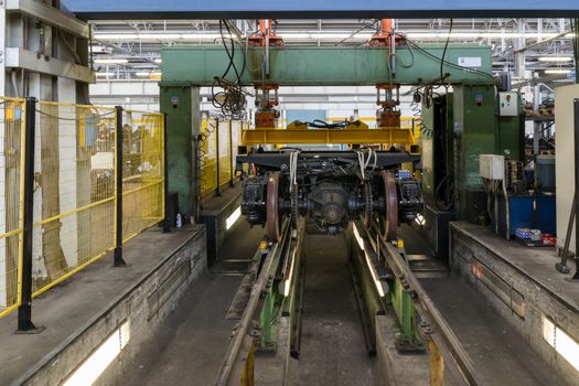 VICENZA, ITALY - DECEMBER 14: Workshop major repairs Trenitalia Vicenza celebrates the hundredth anniversary Sunday, December 14, 2014 and and for this open to citizens.