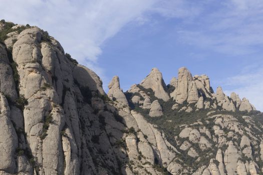 Views of Montserrat beautiful mountain.