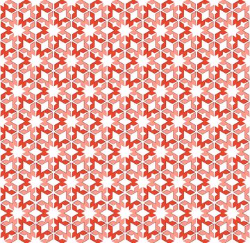 Abstract background or hexagonal pattern pink red textile