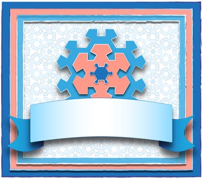 card with a winter theme and the place for your text
