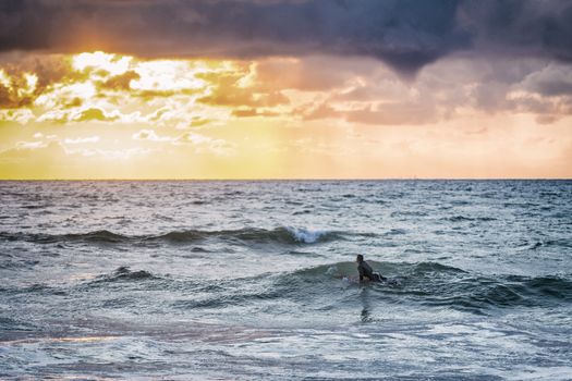 Surfing beach in northern Denmark