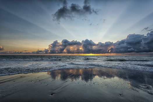 Surfing beach in northern Denmark