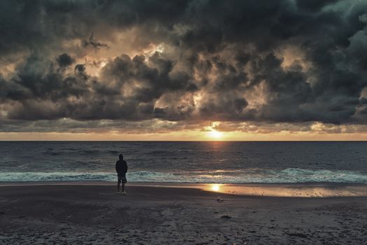 Surfing beach in northern Denmark