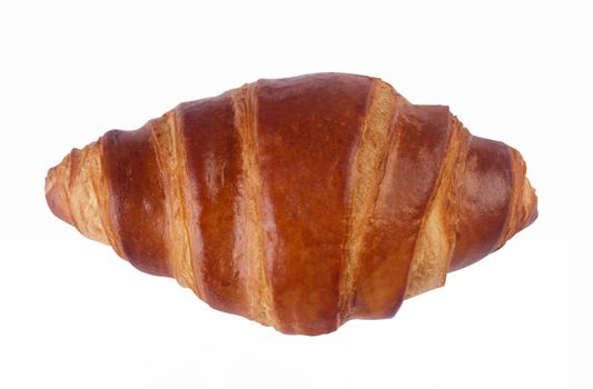 Butter croissant isolated on white background