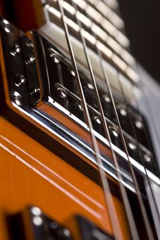 Orange electrical guitar